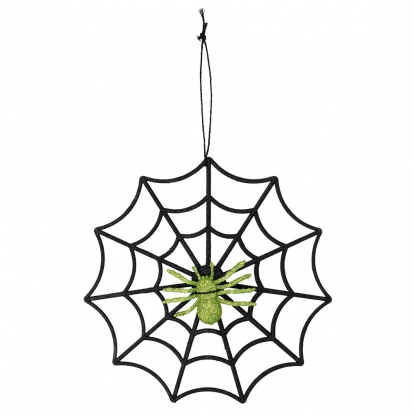 Подвесное украшение "Паутина с пауком" (30 см)