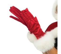 Рождественские перчатки с искусственным мехом