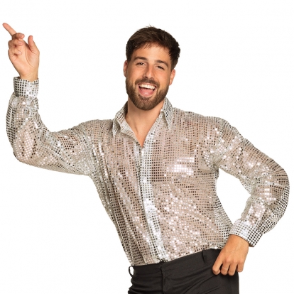 Рубашка Disco, серебристый блеск (XL)