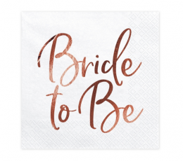 Салфетки "Bride to be", белые (20 шт)