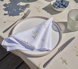 Салфетка "Lamina", белая тканевая (45×45 см) 4