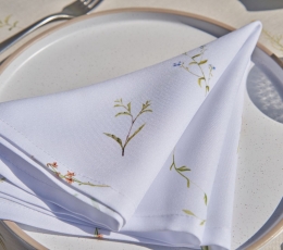 Салфетка "Lamina", белая тканевая (45×45 см) 2