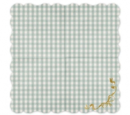 Салфетки в клетку с лентой (12 шт.) 1