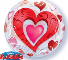 Шарик (bubble) "Красное сердце" (56 см)