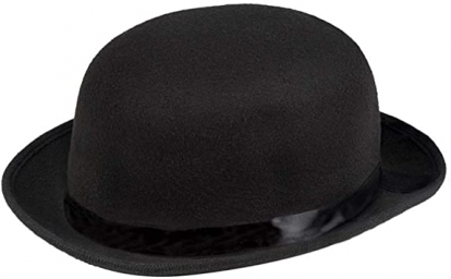 Шляпа, черная круглая