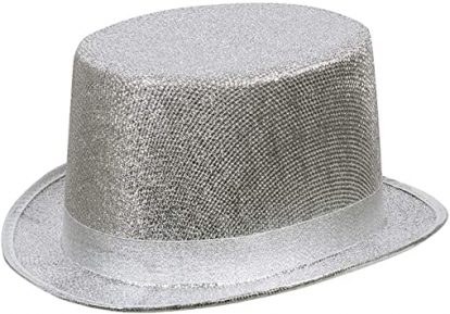 Шляпа - цилиндр, серебряный