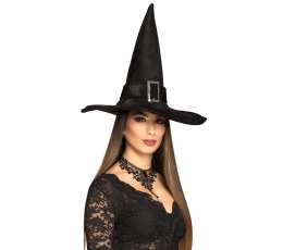 Шляпа ведьмы, черная с пряжкой