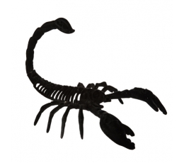  Скорпион декоративный, бархат черный (14,5х20,5 см)