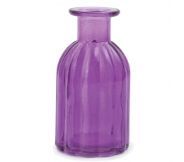Стеклянная бутылка/ ваза, фиолетовая (13,5 см)