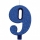 Свечка "9", синяя (9,5 см)