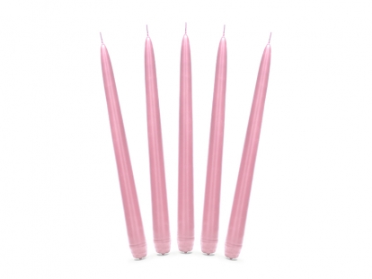 Свечи, длинные розовые (10 шт.)