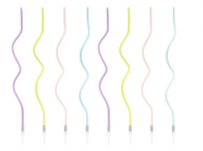 Свечи "Пастельные вихри" (8 vnt./14 cm)