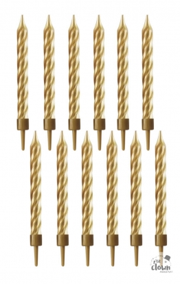 Свечи - Золотые (10 шт.)