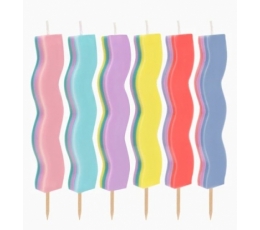 Свечи «Цветные волны» (10 шт.)