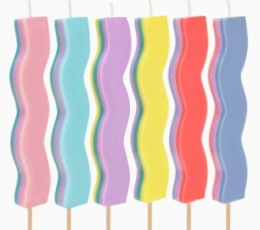 Свечи «Цветные волны» (10 шт.)
