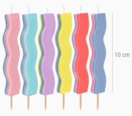 Свечи «Цветные волны» (10 шт.) 1