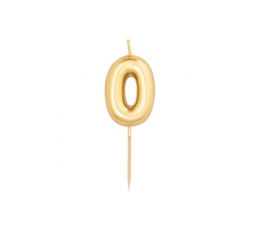 Свечка "0" , золотая