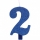 Свечка "2", синяя (9,5 см)