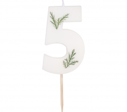 Свечка "5", с зеленью