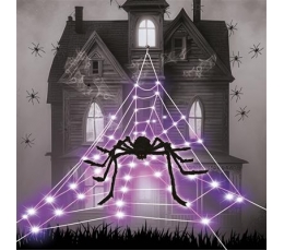 Светодиодная паутина с пауком (5 м)