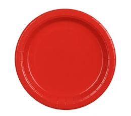 Тарелки, красные (6 шт./18 см)