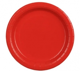 Тарелки, красные (6 шт./18 см)