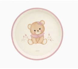Тарелки "Розовый плюшевый мишка" (6 шт./17 см)