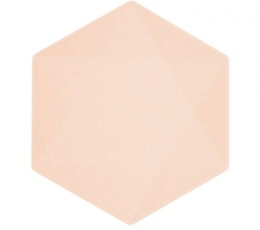 Тарелки шестигранные персикового цвета (6 шт./26x22 см) 