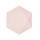 Тарелки шестигранные розовые (6 шт./20x18 см) 