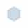 Тарелки шестигранные синие (6 шт./15,8x13,7 см) 