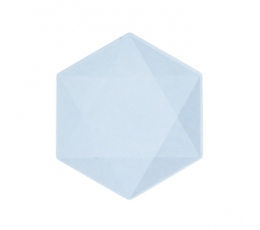Тарелки шестигранные синие (6 шт./20x18 см) 