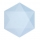 Тарелки шестигранные синие (6 шт./26x22 см) 