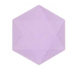 Тарелки шестиугольные сиреневого цвета (6 шт./26x22 см)
