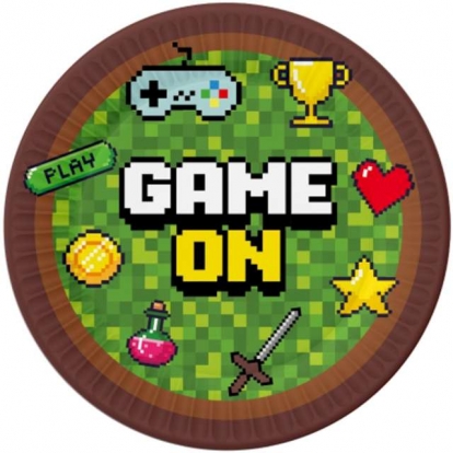 Тарелочки "Game on" (6 шт./18 см)