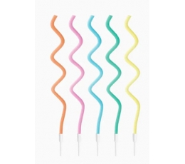 Цветные волнистые свечи (10 шт.)