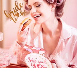 Украшение для торта "Bride to be", цвет розовое золото 1