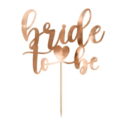 Украшение для торта "Bride to be", цвет розовое золото