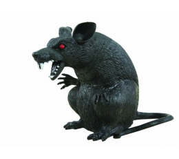 Украшение "Крыса", чёрная (18 см)