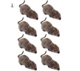 Украшения "Пушистые мышки" (8 шт./5 см)