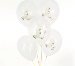 Воздушные шары "Белые голуби" (6 шт./30 см) 1