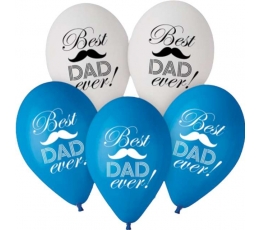 Воздушные шары "Best Dad ever" (5 шт./30 см)