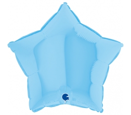 Воздушный шар из фольги "Голубая звезда", матовый (46 см)