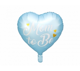 Воздушный шар из фольги "Mom to be", синий (35 см)