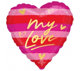 Воздушный шар из фольги "My love" (43 см)