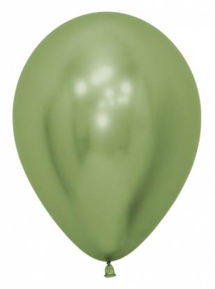 Воздушный шар, хром салатно-зеленый (30 см/Sempertex)