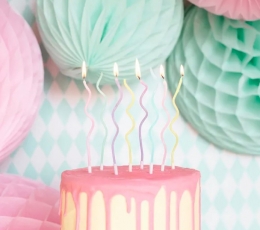 Свечи "Пастельные вихри" (8 vnt./14 cm) 1