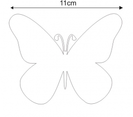 Бабочки, белый (20 шт. / Л) 1