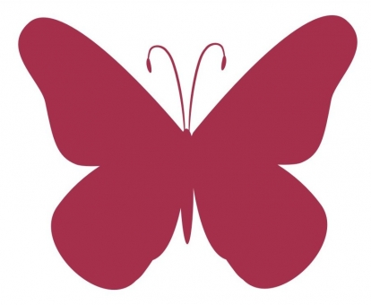 Бабочки, бордовый цвет (20 шт. / M)