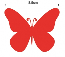 Бабочки, красный цвет (20 шт. / M) 3