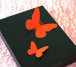 Бабочки, красный цвет (20 шт. / M) 2